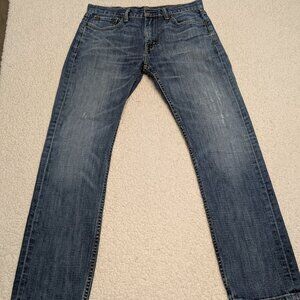 LEVI'S 513 Slim Straight Jeans Men's Size on Tag W31 L30 Blue Denim Medium Wash
